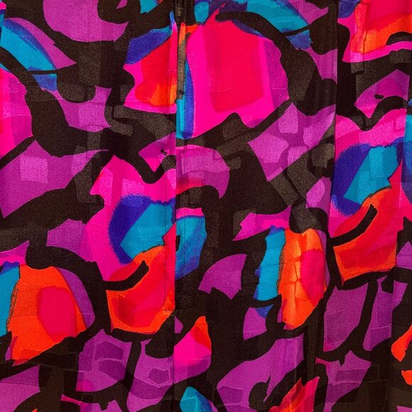 A J Bari Vintage Womens Skirt Suit Jacket Size 12 Black Balloon Sleeve Peplum - Picture 12 of 16